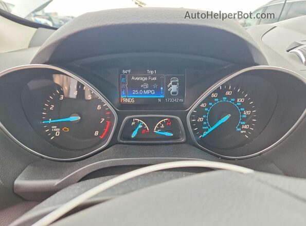 1FMCU9GX5GUB70572 2016 FORD ESCAPE White Instrument cluster view