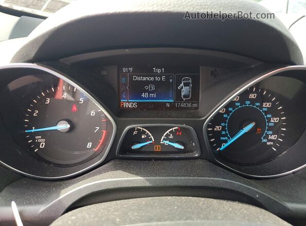 1FMCU9GX6GUA89693 2016 FORD ESCAPE Красный Вид щитка приборов