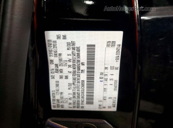 1FMCU9GX8GUC68558 2016 FORD ESCAPE Black VIN կոդի պիտակի տեսք