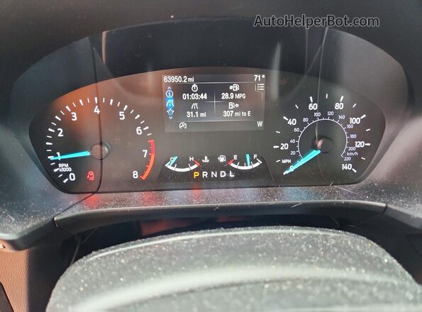 1FMCU9H65LUC40684 2020 FORD ESCAPE Серебряный Вид щитка приборов