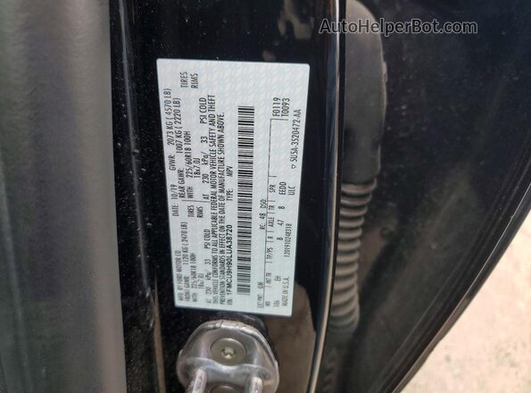 1FMCU9H90LUA38720 2020 FORD ESCAPE Black VIN sticker view