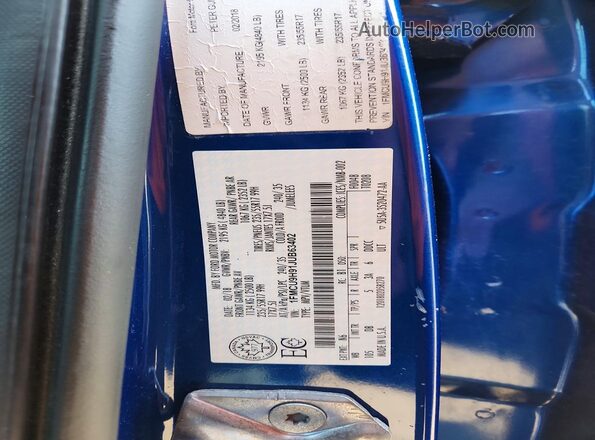 1FMCU9H91JUB63402 2018 FORD ESCAPE Blue Vista de la etiqueta del VIN