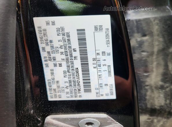 1FMCU9HD1JUD24934 2018 FORD ESCAPE Black 360 interior view