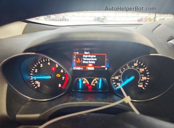 1FMCU9HD1KUB43480 2019 FORD ESCAPE Gray Вид щитка приладів