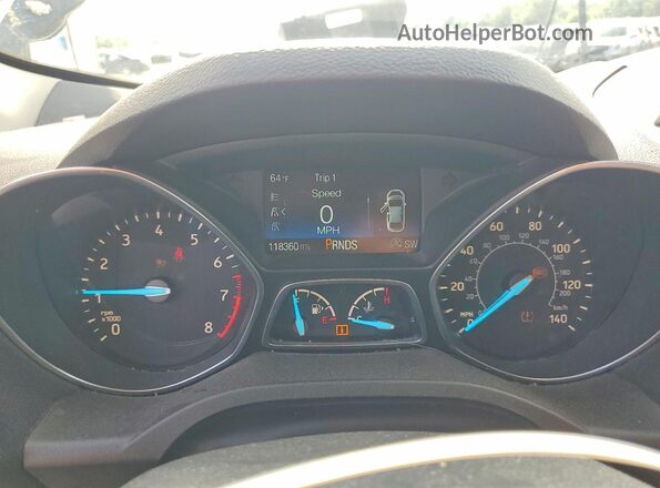 1FMCU9HD3JUB30857 2018 FORD ESCAPE Black Vista del cuadro de instrumentos