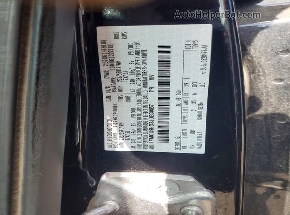 1FMCU9HD3JUB30857 2018 FORD ESCAPE Black Vista de la etiqueta del VIN