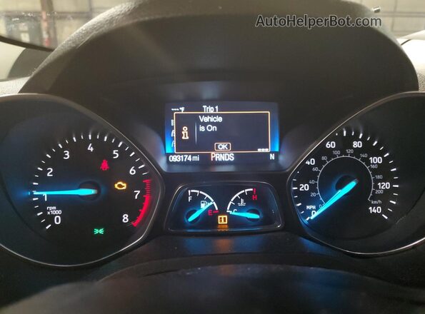 1FMCU9HD4JUB85995 2018 FORD ESCAPE Gray Вид щитка приладів