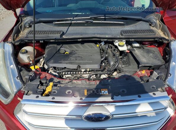 1FMCU9HD5JUB01439 2018 FORD ESCAPE Red Vista interior trasera