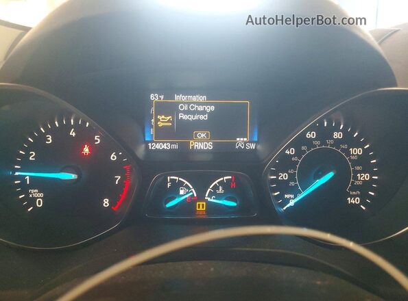 1FMCU9HD7JUB06495 2018 FORD ESCAPE White Widok zestawu wskaźników