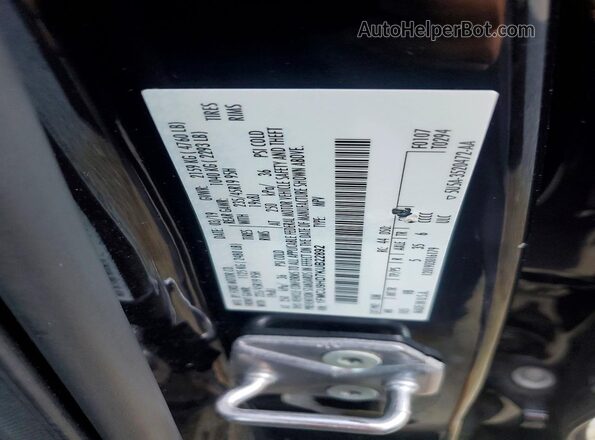 1FMCU9HD7KUB22892 2019 FORD ESCAPE Black Widok naklejki z numerem VIN