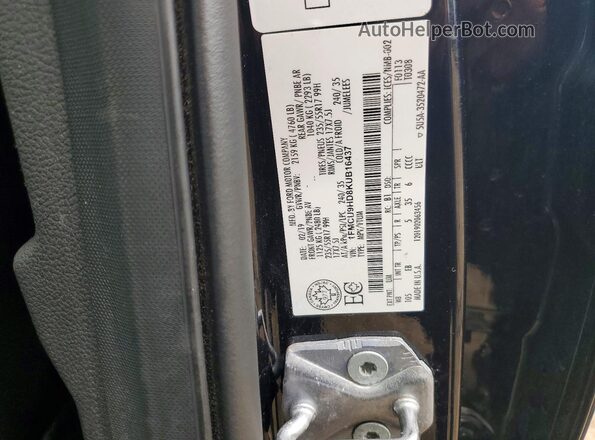 1FMCU9HD8KUB16437 2019 FORD ESCAPE Black Вид наклейки з VIN-кодом