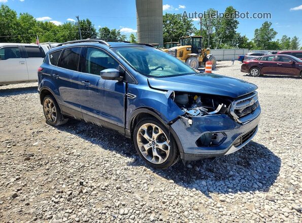 1FMCU9HD9JUB27588 2018 FORD ESCAPE Blue Delantero derecho