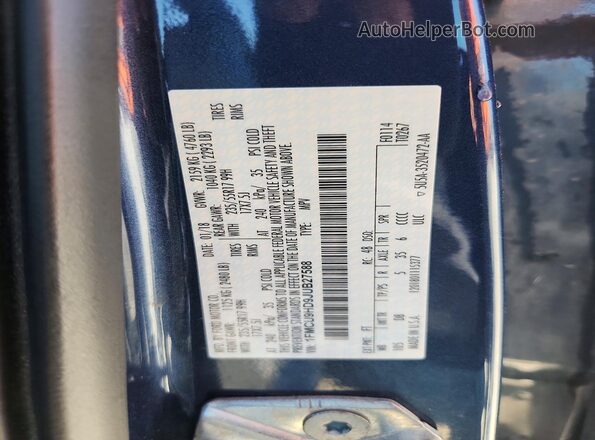 1FMCU9HD9JUB27588 2018 FORD ESCAPE Blue Vista del compartimento del motor