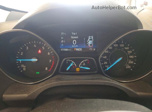 1FMCU9HD9KUB40780 2019 FORD ESCAPE White Instrument cluster view