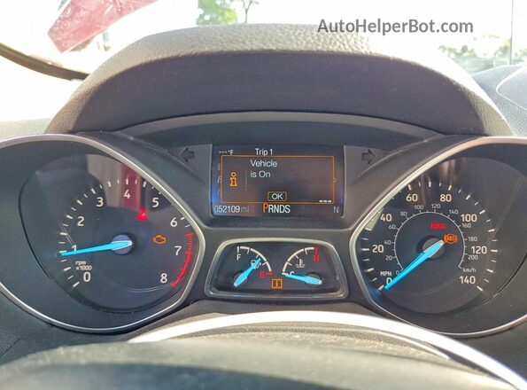 1FMCU9HDXKUB20862 2019 FORD ESCAPE Maroon Вид щитка приладів