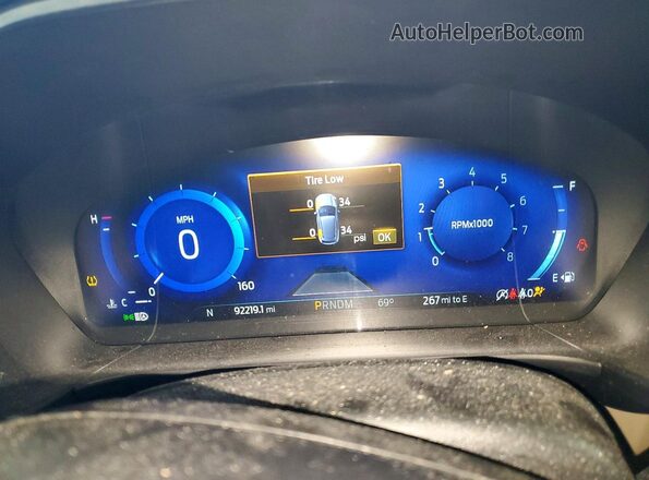 1FMCU9J90LUB19940 2020 FORD ESCAPE White Instrument cluster view