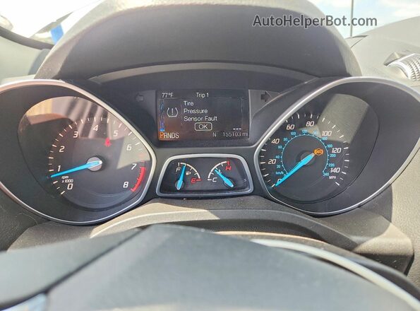 1FMCU9J93GUA14038 2016 FORD ESCAPE Silver Вид щитка приладів