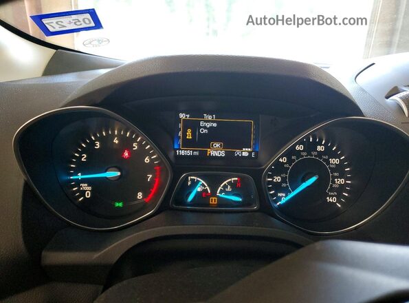 1FMCU9J93HUD86982 2017 FORD ESCAPE Blue Widok zestawu wskaźników