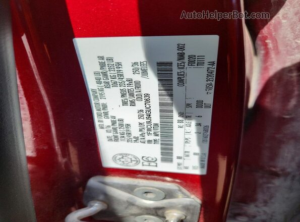 1FMCU9J94GUC70639 2016 FORD ESCAPE Red Вид підкапотного простору