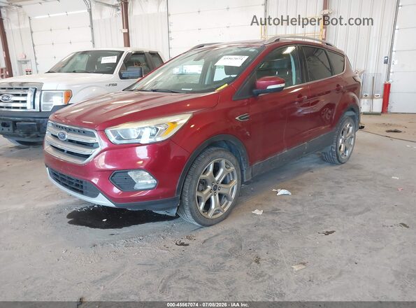 1FMCU9J95HUD75725 2017 FORD ESCAPE Burgundy Передня ліва чверть