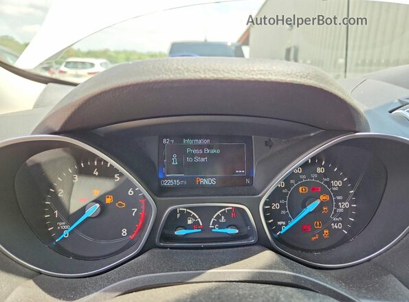 1FMCU9J95JUD46747 2018 FORD ESCAPE White Vista del cuadro de instrumentos
