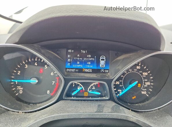 1FMCU9J96HUD41938 2017 FORD ESCAPE Silver Вид щитка приладів