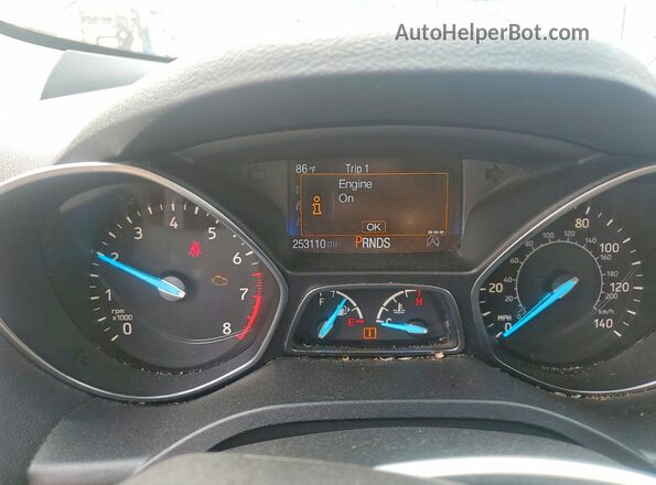 1FMCU9J96HUD47464 2017 FORD ESCAPE Gold ხელსაწყოთა პანელის ხედი