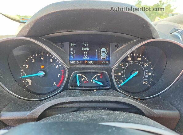 1FMCU9J96JUB40420 2018 FORD ESCAPE Black Вид щитка приладів