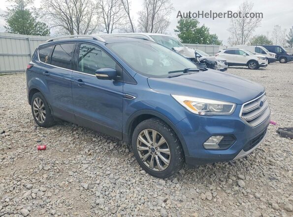 1FMCU9J96JUB87639 2018 FORD ESCAPE Blue Delantero derecho
