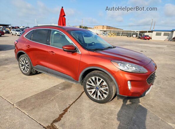 1FMCU9J96LUA80738 2020 FORD ESCAPE Orange Przód prawy