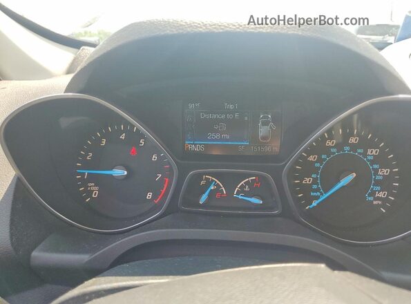 1FMCU9J98GUC09830 2016 FORD ESCAPE White Instrument cluster view