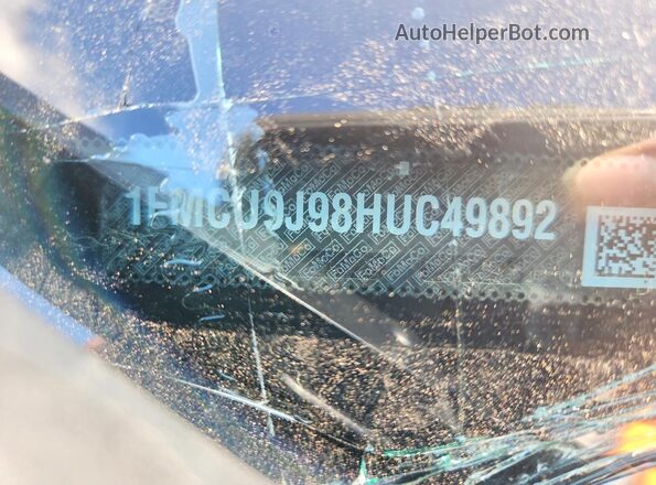 1FMCU9J98HUC49892 2017 FORD ESCAPE Black Widok naklejki z numerem VIN
