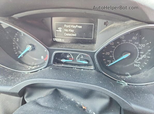 1FMCU9J98HUC49892 2017 FORD ESCAPE Black Widok zestawu wskaźników