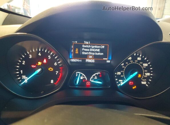 1FMCU9J98HUE91582 2017 FORD ESCAPE Beige Instrument cluster view