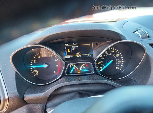 1FMCU9J99HUB75270 2017 FORD ESCAPE Red Instrument cluster view
