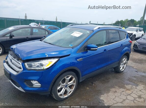 1FMCU9J99KUB48822 2019 FORD ESCAPE Blue Передня ліва чверть