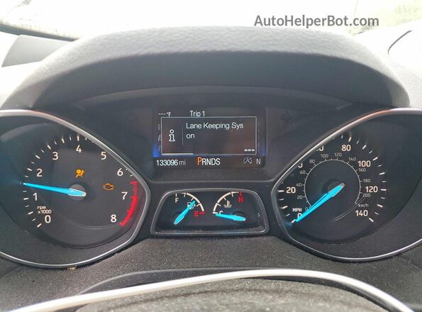 1FMCU9J99KUB77317 2019 FORD ESCAPE Black Вид щитка приладів