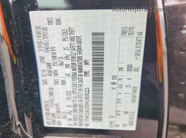 1FMCU9JD0HUB08223 2017 FORD ESCAPE Black Vista del compartimento del motor