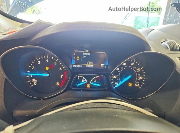 1FMCU9JD1HUA97961 2017 FORD ESCAPE Blue Instrument cluster view