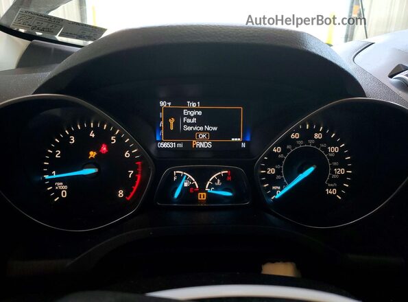 1FMCU9JD3HUC21759 2017 FORD ESCAPE Серый Вид щитка приборов