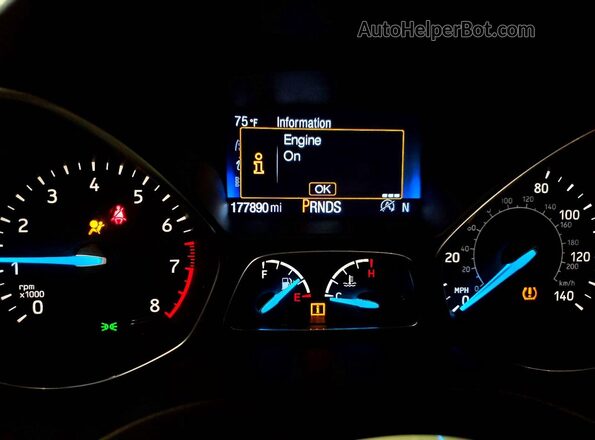 1FMCU9JD6HUB06282 2017 FORD ESCAPE Black Widok zestawu wskaźników