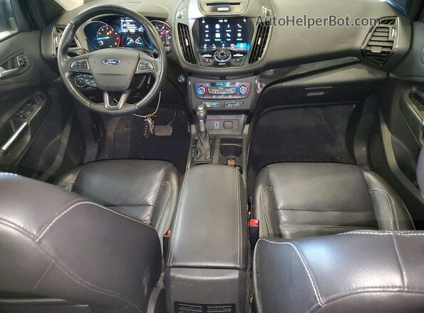 1FMCU9JD6HUB06282 2017 FORD ESCAPE Black Widok deski rozdzielczej
