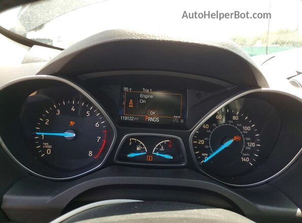 1FMCU9JD7HUA79920 2017 FORD ESCAPE Gray Vista del cuadro de instrumentos