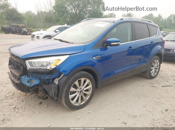 1FMCU9JD8HUC93444 2017 FORD ESCAPE Синий Передняя левая четверть