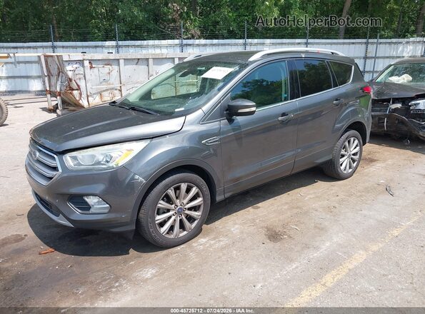 1FMCU9JDXHUD83744 2017 FORD ESCAPE Gray წინა მარცხენა ხედი სამი მეოთხედიდან