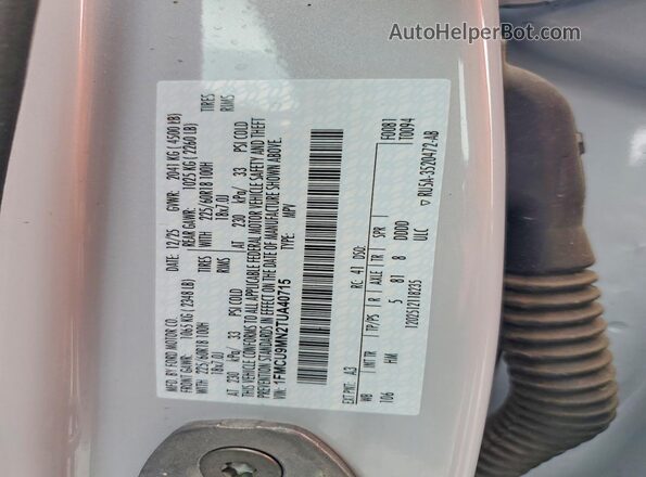 1FMCU9MN2TUA40715 2026 FORD ESCAPE Gray VIN կոդի պիտակի տեսք