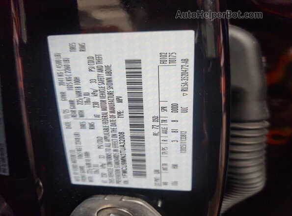 1FMCU9MN3TUA32008 2026 FORD ESCAPE Black Вид наклейки з VIN-кодом