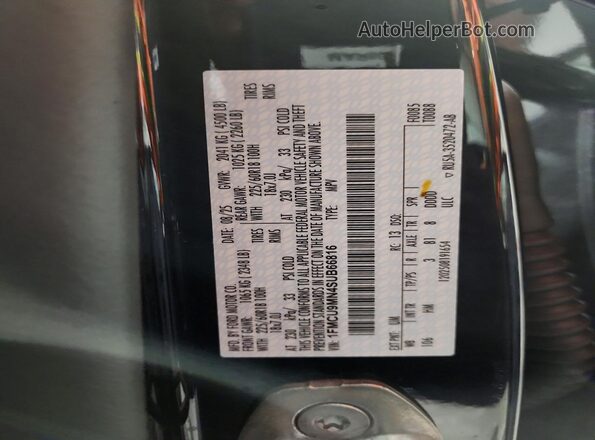 1FMCU9MN4SUB66816 2025 FORD ESCAPE Black Панорамний вид салону 360°
