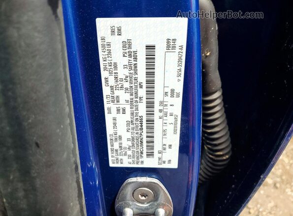 1FMCU9MN7PUB44865 2023 FORD ESCAPE Blue VIN კოდის სტიკერის ხედი