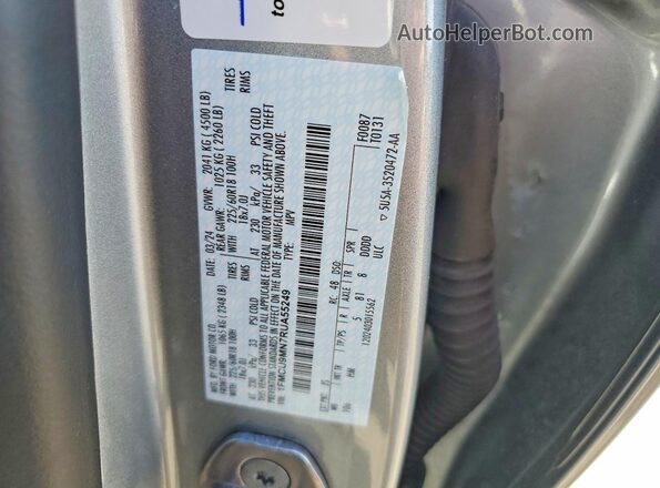 1FMCU9MN7RUA55249 2024 FORD ESCAPE Silver VIN კოდის სტიკერის ხედი